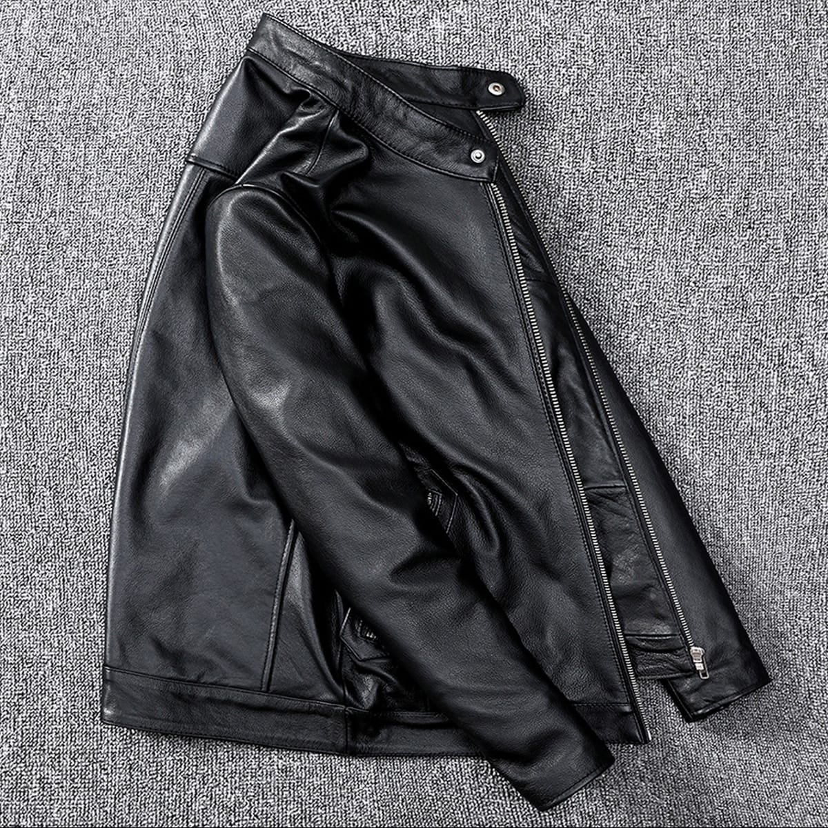 Men’s Black Genuine Sheepskin Leather