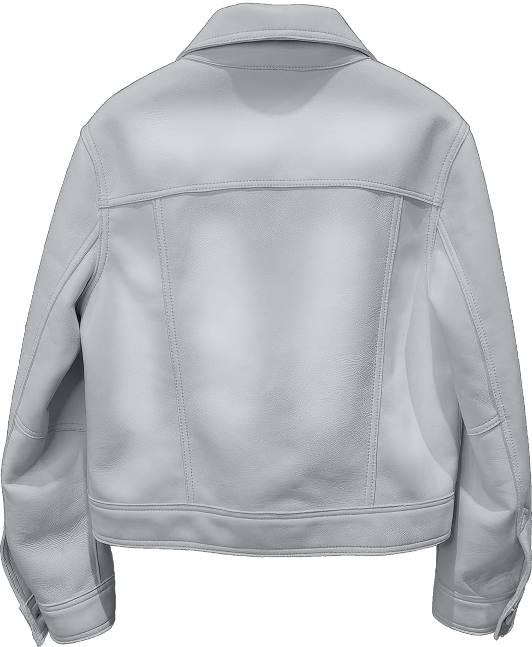 Women’s Grey Biker Leather Jacket