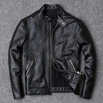 Men’s Black Genuine Sheepskin Leather